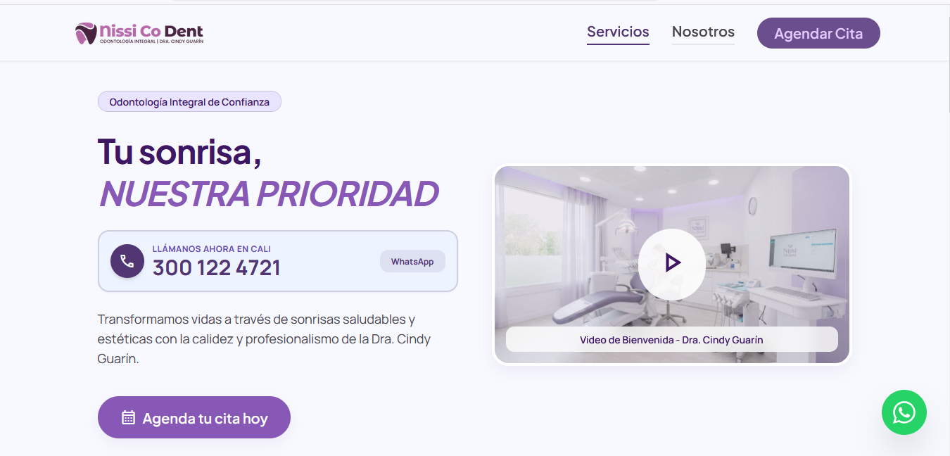 pagina odontologia Cindy Guarín