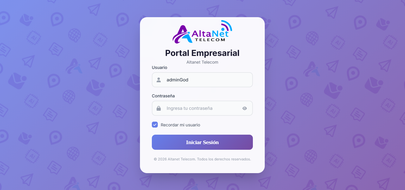sistema corporativo altanet
